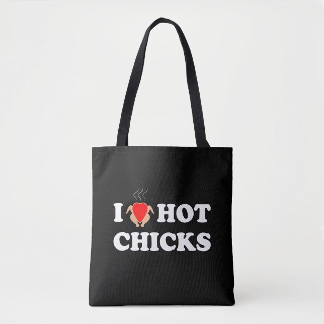 Me encantan los chicles calientes | Graciosa bolsa (Anverso)