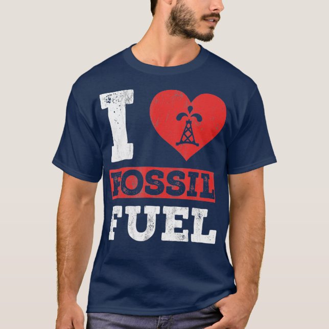 Me encantan los combustibles fósiles camisetas de  (Anverso)