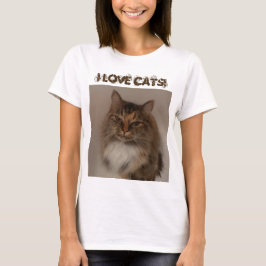 ¡Me encantan los gatos! Camiseta