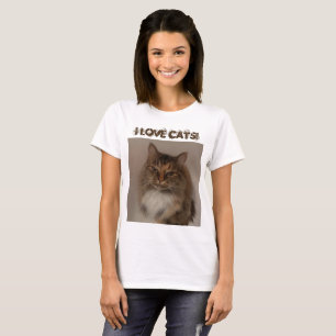 ¡Me encantan los gatos! Camiseta