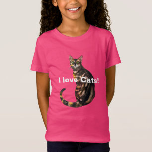 ¡Me encantan los gatos! Camiseta del gato bengalí
