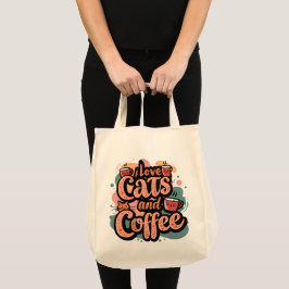 Me encantan los gatos y la bolsa de café