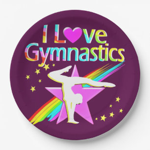 ME ENCANTAN LOS GIMNASTICOS PARA SIEMPRE PLATOS DE