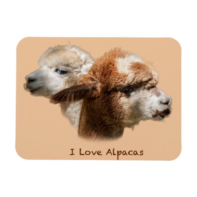 Me encantan los imanes de Alpacas (Horizontal)