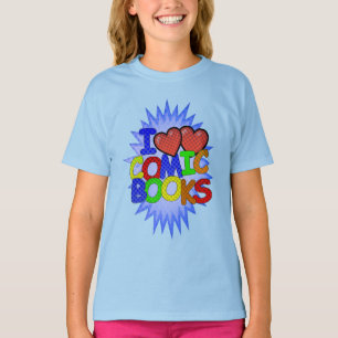 Me encantan los libros de historietas con camiseta