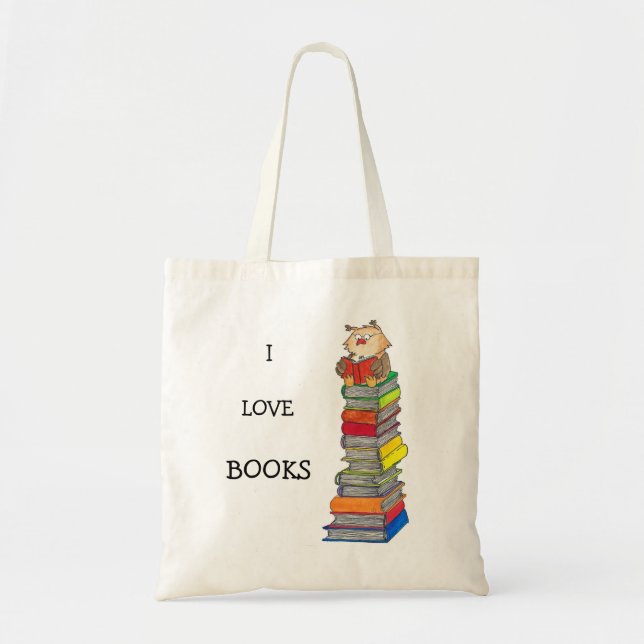 ME ENCANTAN LOS LIBROS en la bolsa de Nicole Janes (Frente)