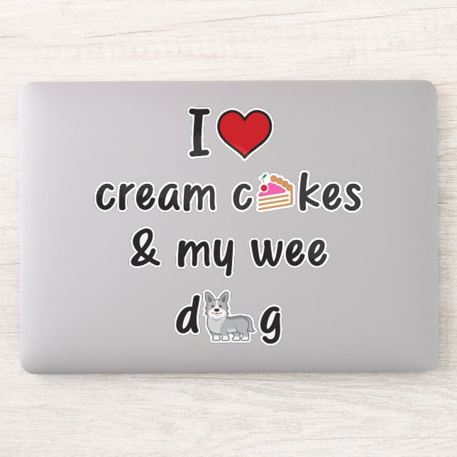 Me encantan los pasteles de crema y mis Pegatinas  (Ordenador)