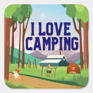 Me encantan los Pegatinas de camping