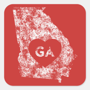 Me encantan los Pegatinas estatales de Georgia