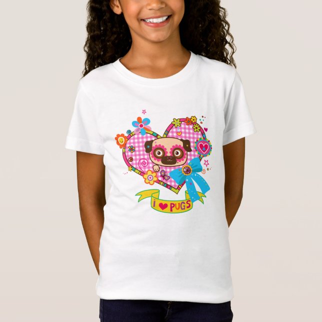 ¡Me Encantan Los Pugs! Camisa #3 (Anverso)