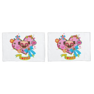 ¡Me Encantan Los Pugs! Fundas de cojín