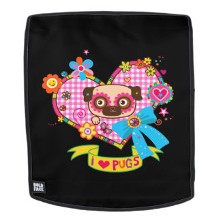 ¡Me Encantan Los Pugs! Mochila #3 cara