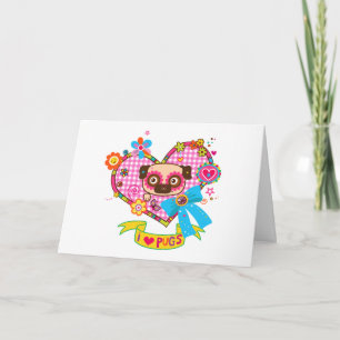 ¡Me Encantan Los Pugs! Tarjeta de felicitación (en