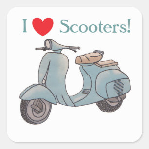 ¡Me encantan los Scooters! Pegatina