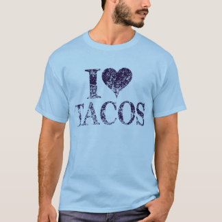 Me encantan los tacos - camiseta i heart tacos