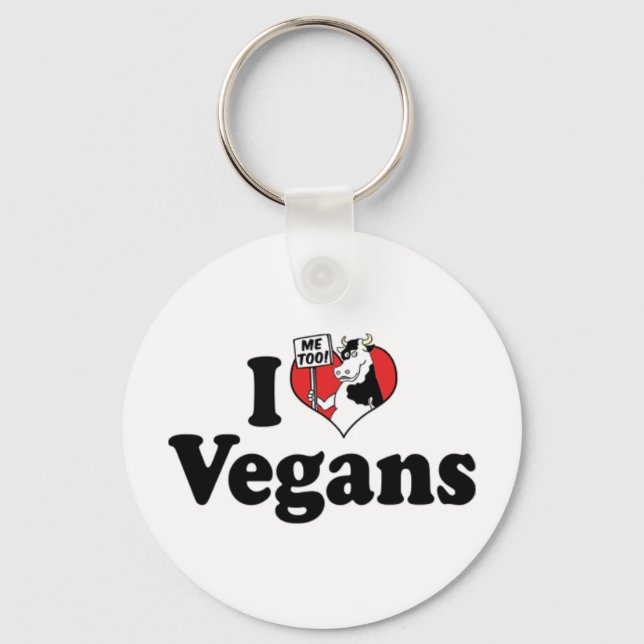 Me Encantan Los Veganos Llavero (Anverso)