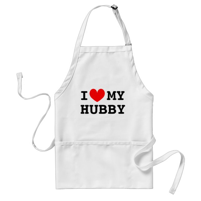 Me encantan mis delantales de hubby para las mujer (Frente)