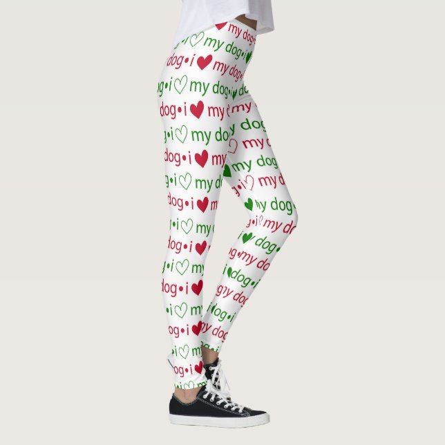 Me encantan mis Navidades de perro Leggings (Derecha)