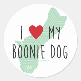 Me encantan mis Pegatinas de perro de Boonie (verd