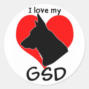 Me encantan mis pegatinas del GSD