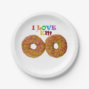Me encantan ! plato de papel
