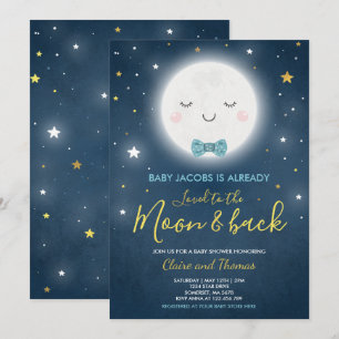 Me Encantó La Invitación De Baby Shower De La Luna