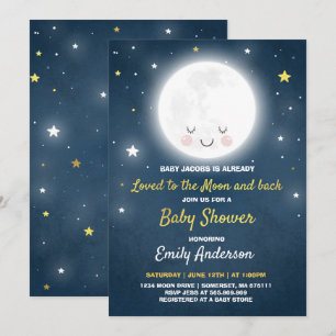 Me Encantó La Invitación De Baby Shower De La Luna