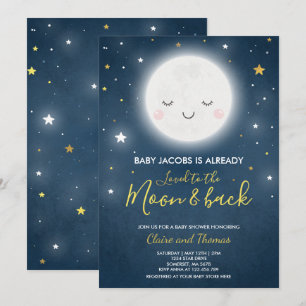 Me Encantó La Invitación De Baby Shower De La Luna