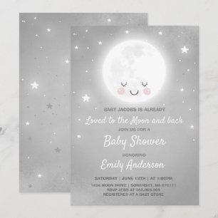 Me Encantó La Invitación De Baby Shower De La Luna
