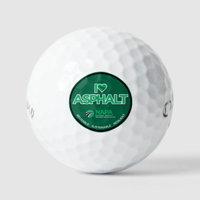 Me Encanto Las Bolas De Golf Asphalt (Anverso)