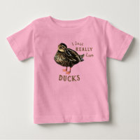 Me Encanto Realmente De Los Patos Camiseta Bebé