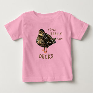 Me Encanto Realmente De Los Patos Camiseta Bebé