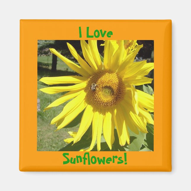 ¡Me Encanto, Sunflowers! Imán (Frente)