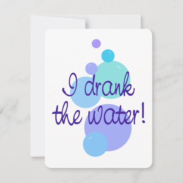Me encogí de la Invitación del embarazo en el agua (Anverso)