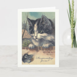 "¿Me estás esperando?" Tarjeta de saludo de época