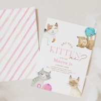 ¿Me Estás Gatito? Invitación a cumpleaños de gato
