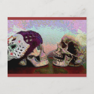 Me Extraño La Postales De La Calavera De La Cara