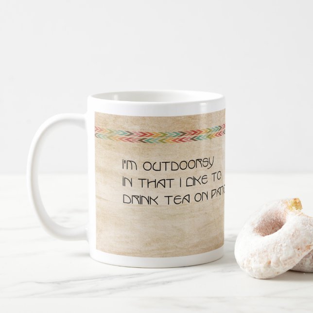 Me gusta beber té en la taza de Londres (Con donut)