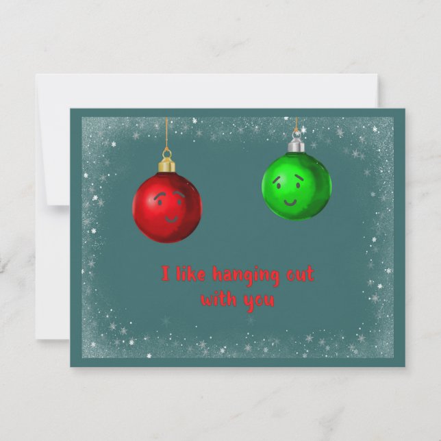 Me gusta colgar contigo ornamentos de Navidad (Anverso)