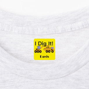Me Gusta Diseño - Etiqueta de Ropa Cuadrada Pequeñ