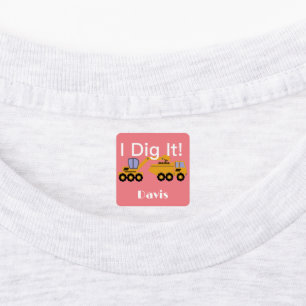 Me Gusta el Diseño - Etiqueta de Ropa Cuadrada Peq