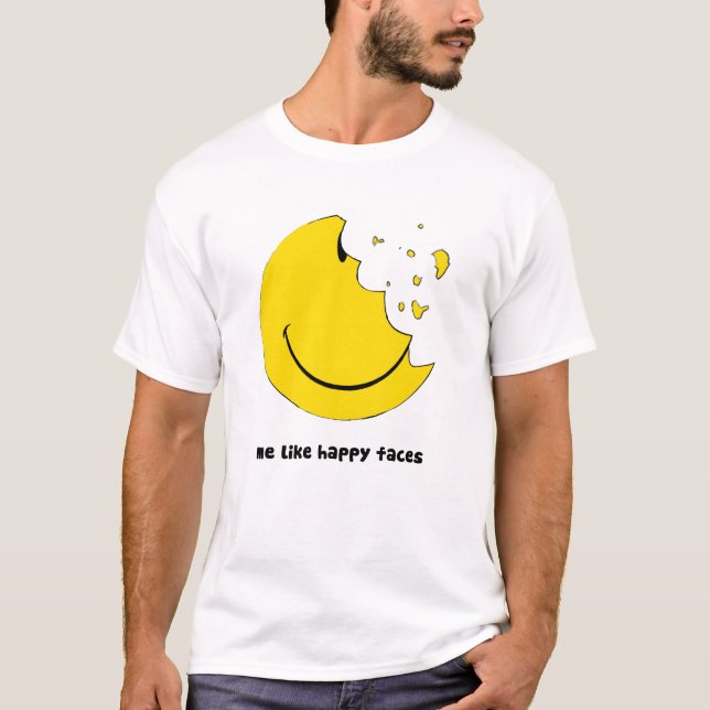 me gusta la camisa de la cara feliz (Anverso)