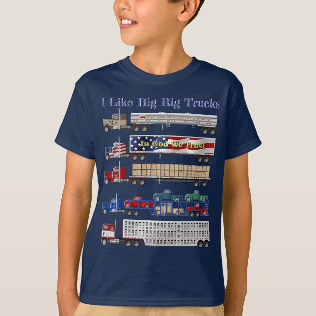 Me Gusta La Camiseta De Camiones Grandes (Anverso)