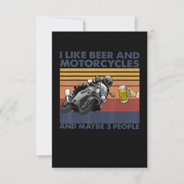 Me Gusta La Cerveza Y Las Motocicletas - Regalo De (Anverso)