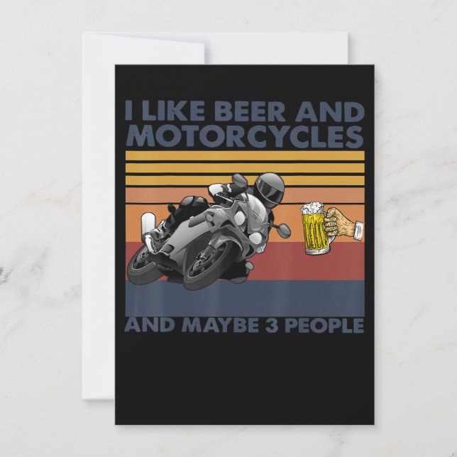 Me Gusta La Cerveza Y Las Motocicletas - Regalo De (Anverso)