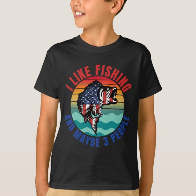 ME GUSTA LA PESCA Y QUIZÁS 3 PERSONAS Camiseta (Anverso)
