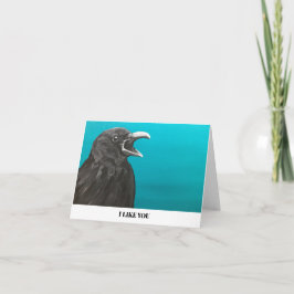 Me Gusta La Tarjeta De Nota De Crow