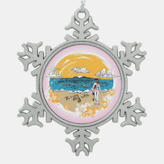 "Me gusta MI vida" chica de surf adorno