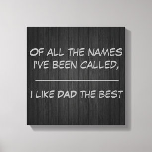 Me gusta PAPÁ mejor - Lienzo de 12 x 12