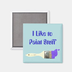 "Me gusta pintar cosas" Pincel imán